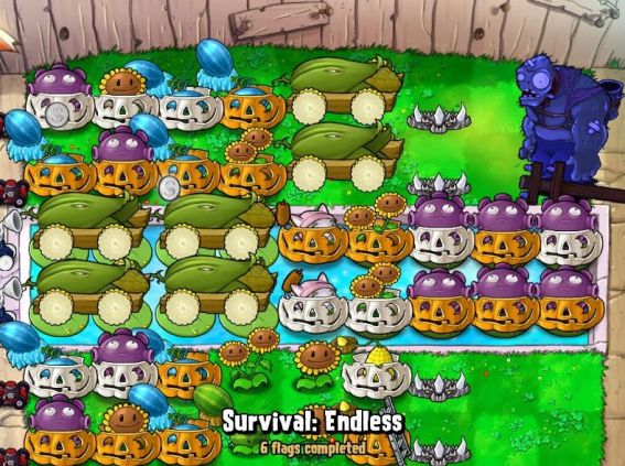 Plants VS Zombies Survival: Endless 100 Flags Setup – Frenzy Firelight